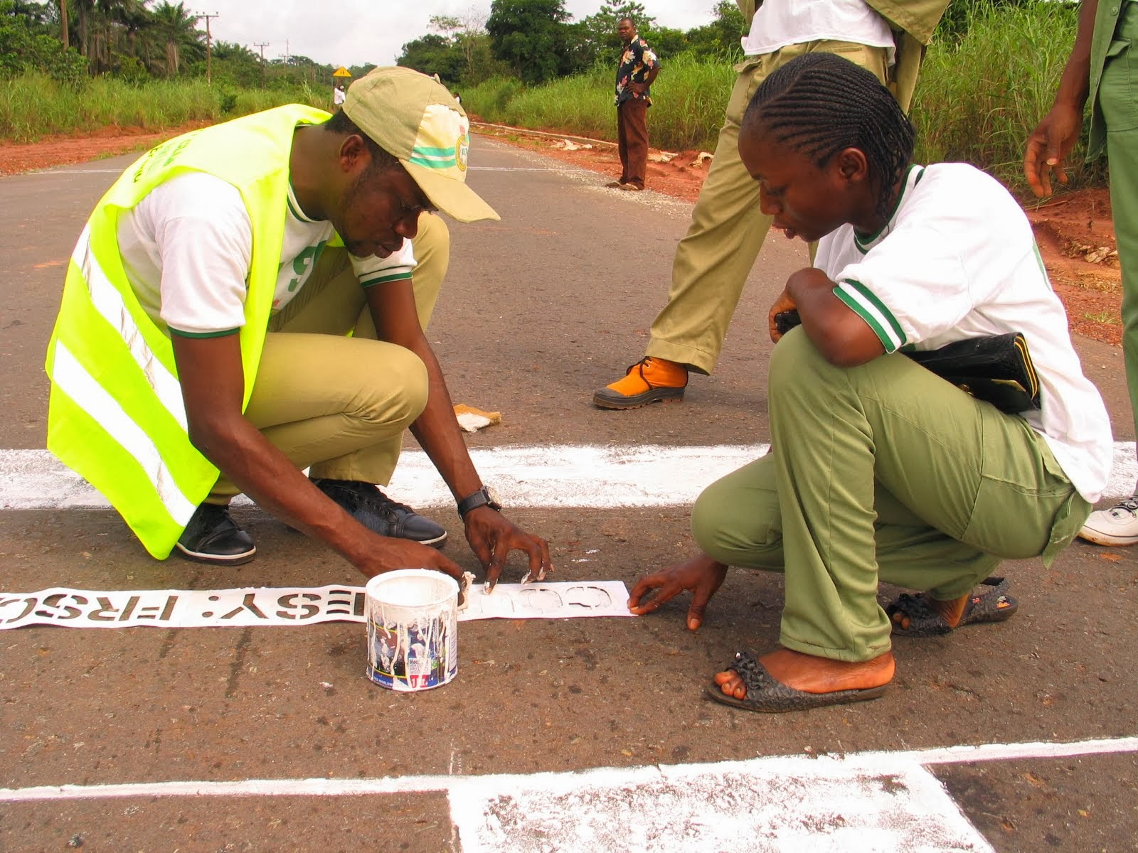 E-SKY Implementing FRSC Project as the Head of Corpers