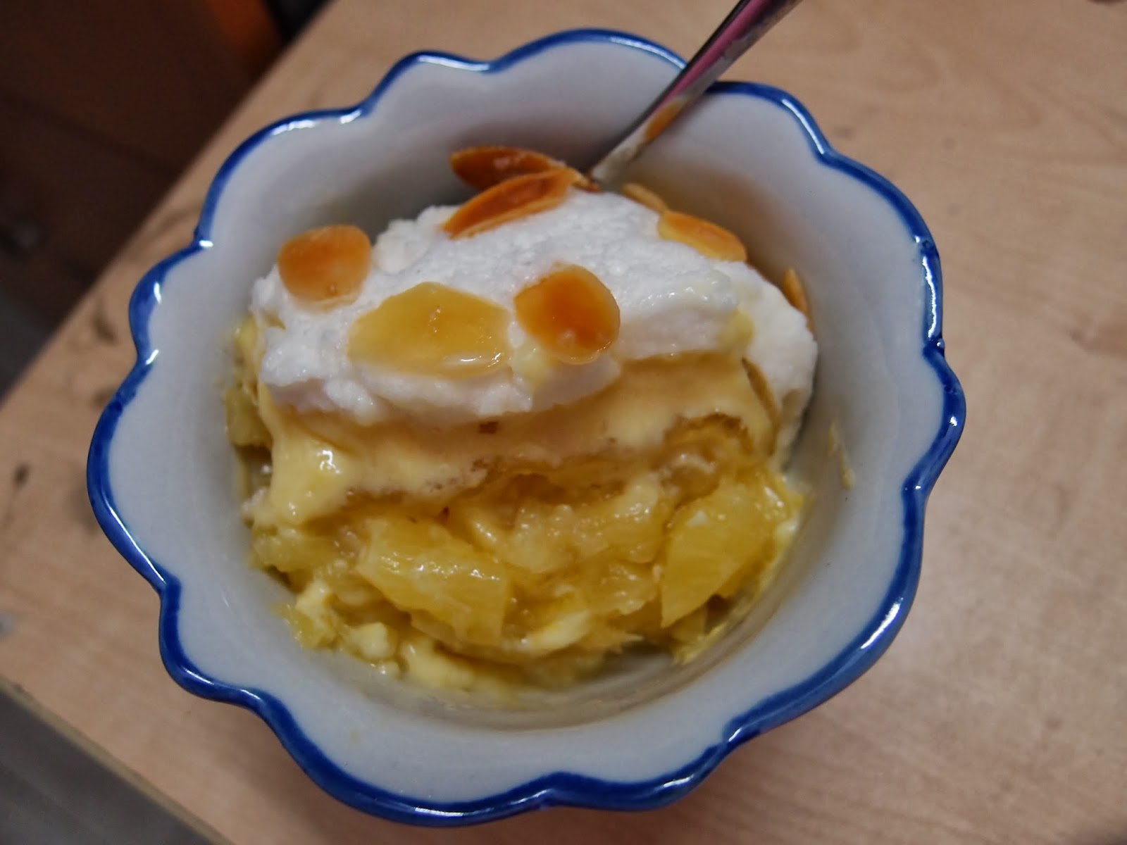 family cook book. Pineapple custard marshmallow pudding