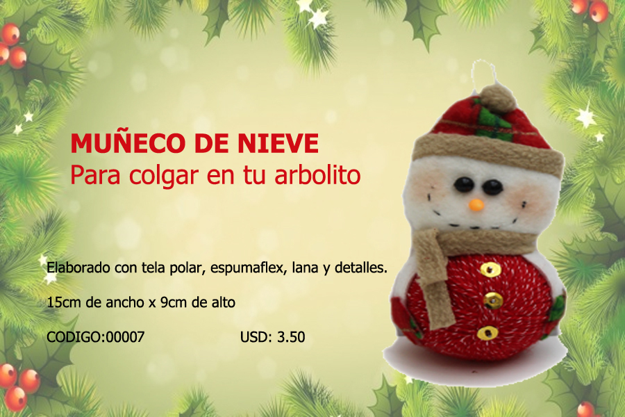 Muñeco de nieve, para colgarlo en tu arbolito. Muñeco de nieve, para colgarlo en tu arbolito.