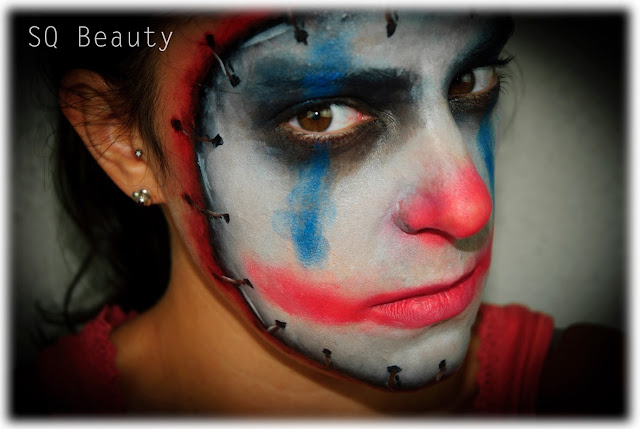 Maquillaje Halloween Payaso diabólico evil clown makeup Silvia Quiros