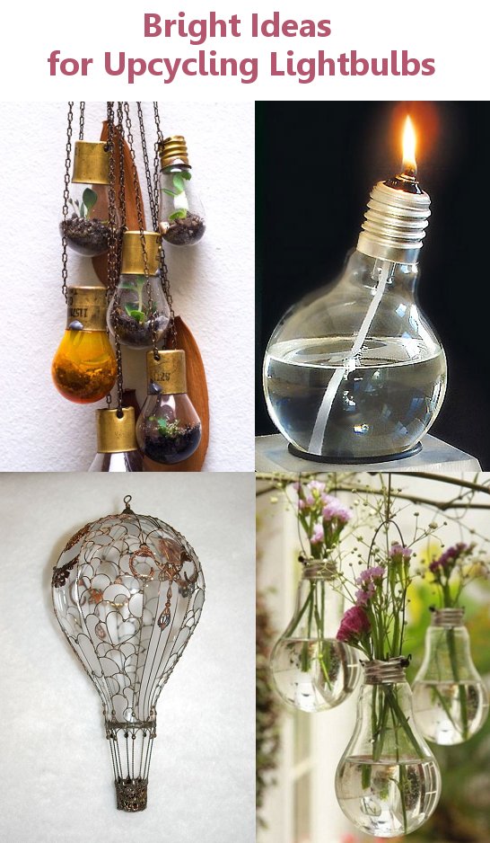 Upcycled light bulbs Store fluorescent light bulbs in containers that prevent them from breaking, such as in their original boxes, boxes from replacement bulbs, or containers supplied by fluorescent light bulb recyclers. Recyclers generally require that the light bulbs arrive unbroken.