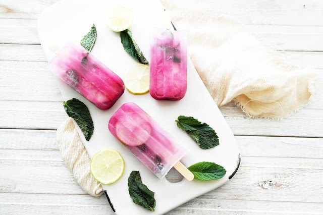 Blueberry Mojito Popsicles