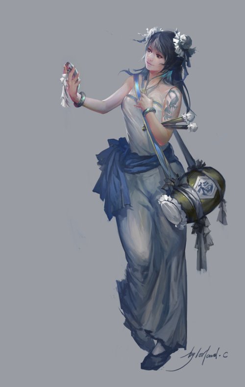 As incríveis ilustrações de fantasia com um toque oriental de Chen Wei Chen Wei lorlandchain deviantart ilustrações fantasia chinesa estilo clássico pintura digital