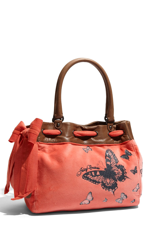 AUTHENTIC DESIGNER BAGS BOUTIQUE Juicy Couture 'Butterfly Daydreamer' Velour Tote