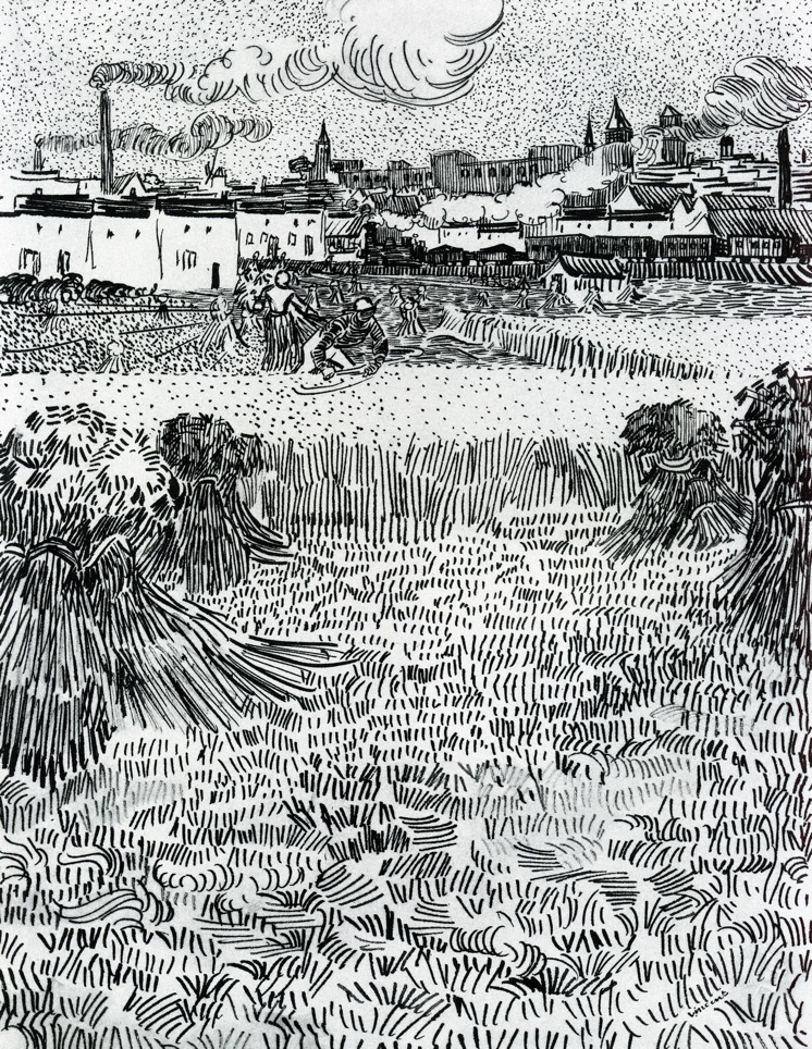 Line Art Van Gogh : Art artists vincent van gogh drawings part