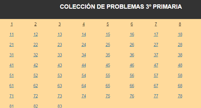 COLECCIÓN DE PROBLEMAS 3º PRIMARIA