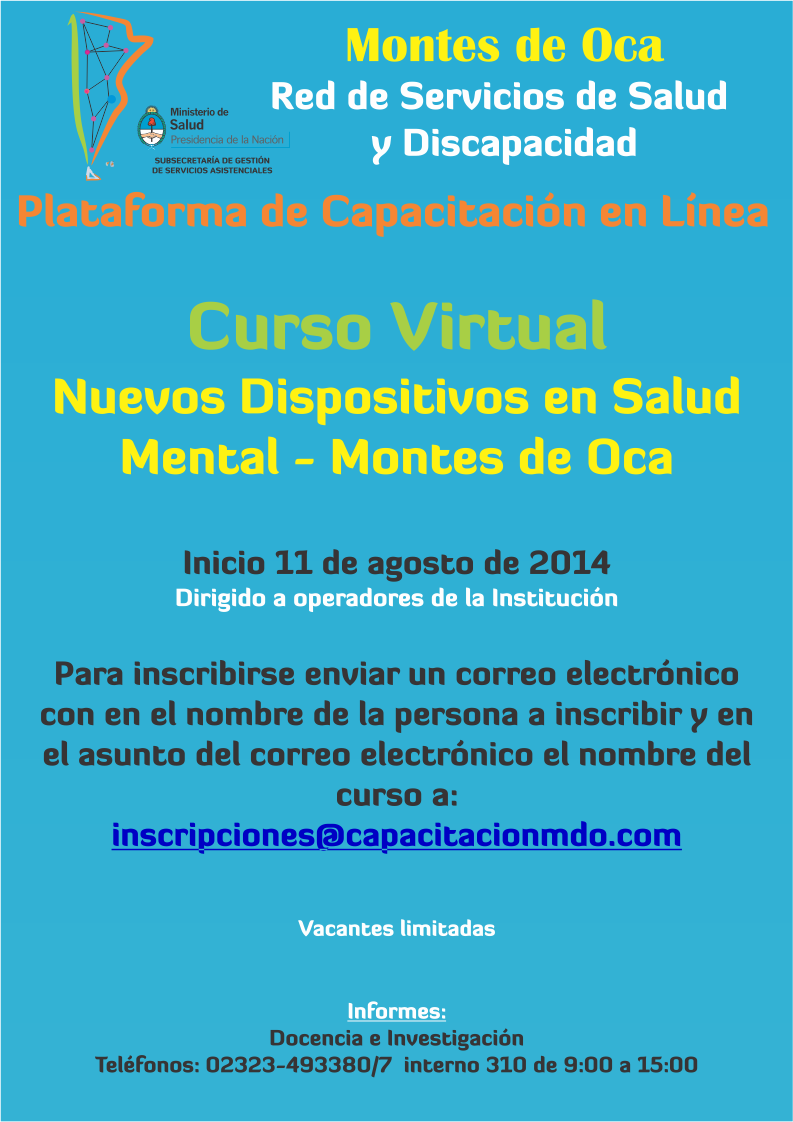 Curso Virtual - Nuevos Dispositivos en Salud Mental - Montes de Oca