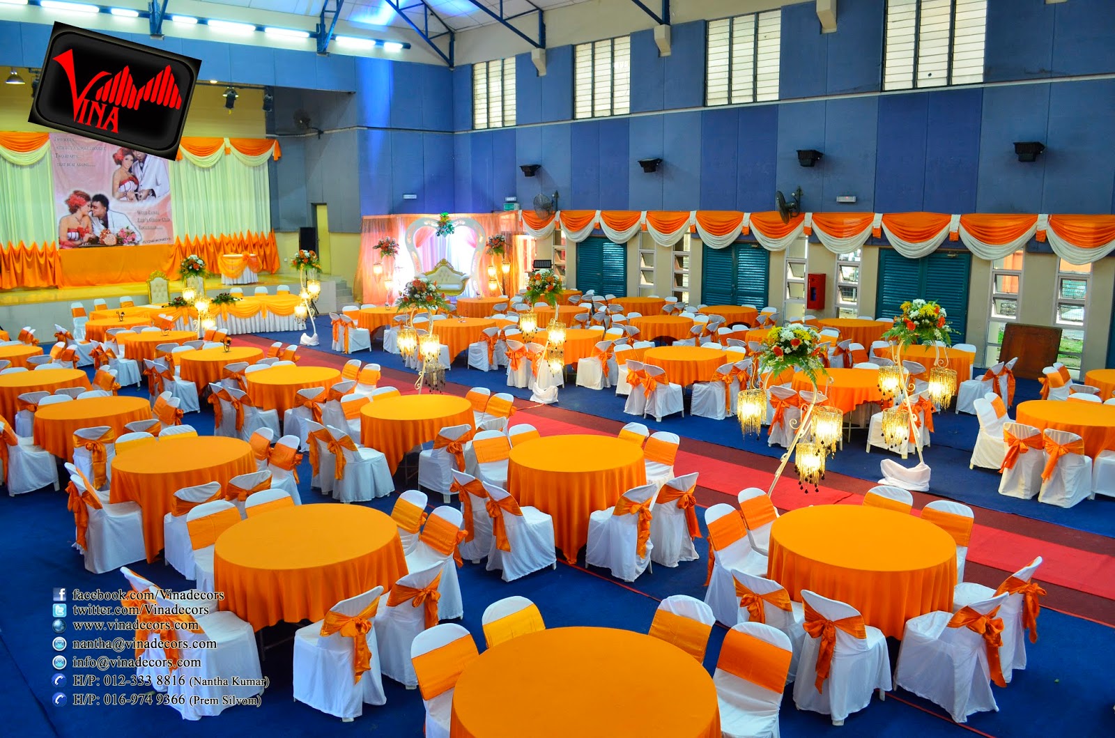 Wedding Dinner Decoration at Dewan Serbaguna Taman Maluri, Jln Wira 1, Kg Pandan, 55100 Kuala Lumpur on 22/03/2014 (Entrance Kolam Setting, Entrance Arch, Crystal Pillars, Main table Setting, Backdrop Setting on the stage and Photography Backdrop) by Vina Canopy & Decor Wedding Dinner Decoration at Dewan Serbaguna Taman Maluri, Jln Wira 1, Kg Pandan, 55100 Kuala Lumpur on 22/03/2014 (Entrance Kolam Setting, Entrance Arch, Crystal Pillars, Main table Setting, Backdrop Setting on the stage and Photography Backdrop) by Vina Canopy & Decor