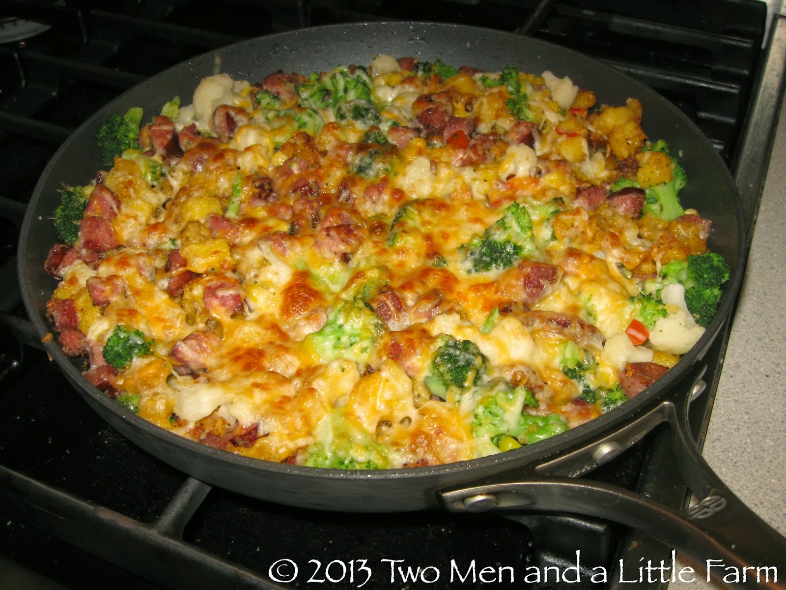 Two Men and a Little Farm SAUSAGE AND POLENTA SKILLET HASH RECIPE