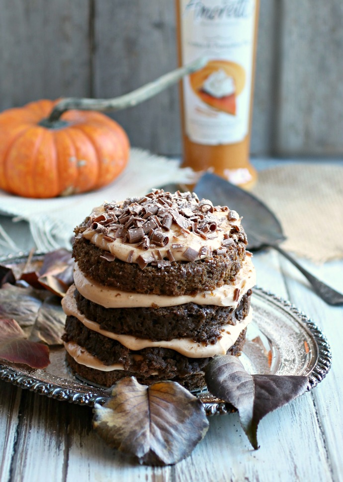 Hungry Couple Chocolate Pumpkin Layer Cake with Pumpkin