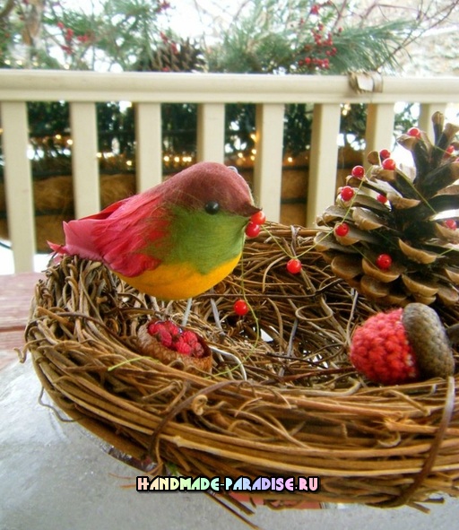 Ледяная ваза, венок и палочки для зимнего праздничного стола