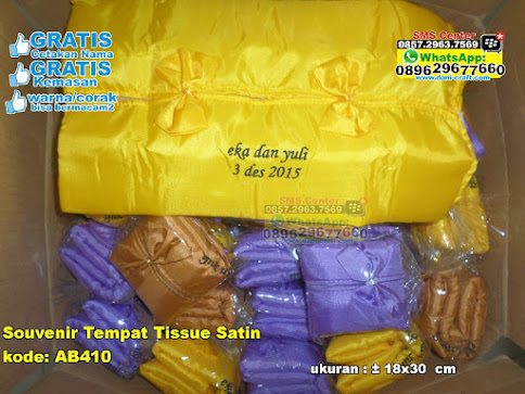 Souvenir Tempat Tissue Satin unik