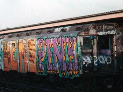 Freight train graffiti alphabet 