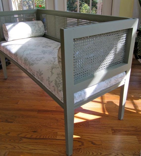 Wydeven Designs BEFORE and AFTER Canesided Settee in ASCP Chateau Grey