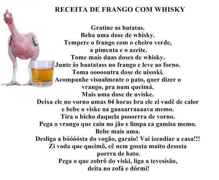 FRANGO,WHISKY,COMIDA
