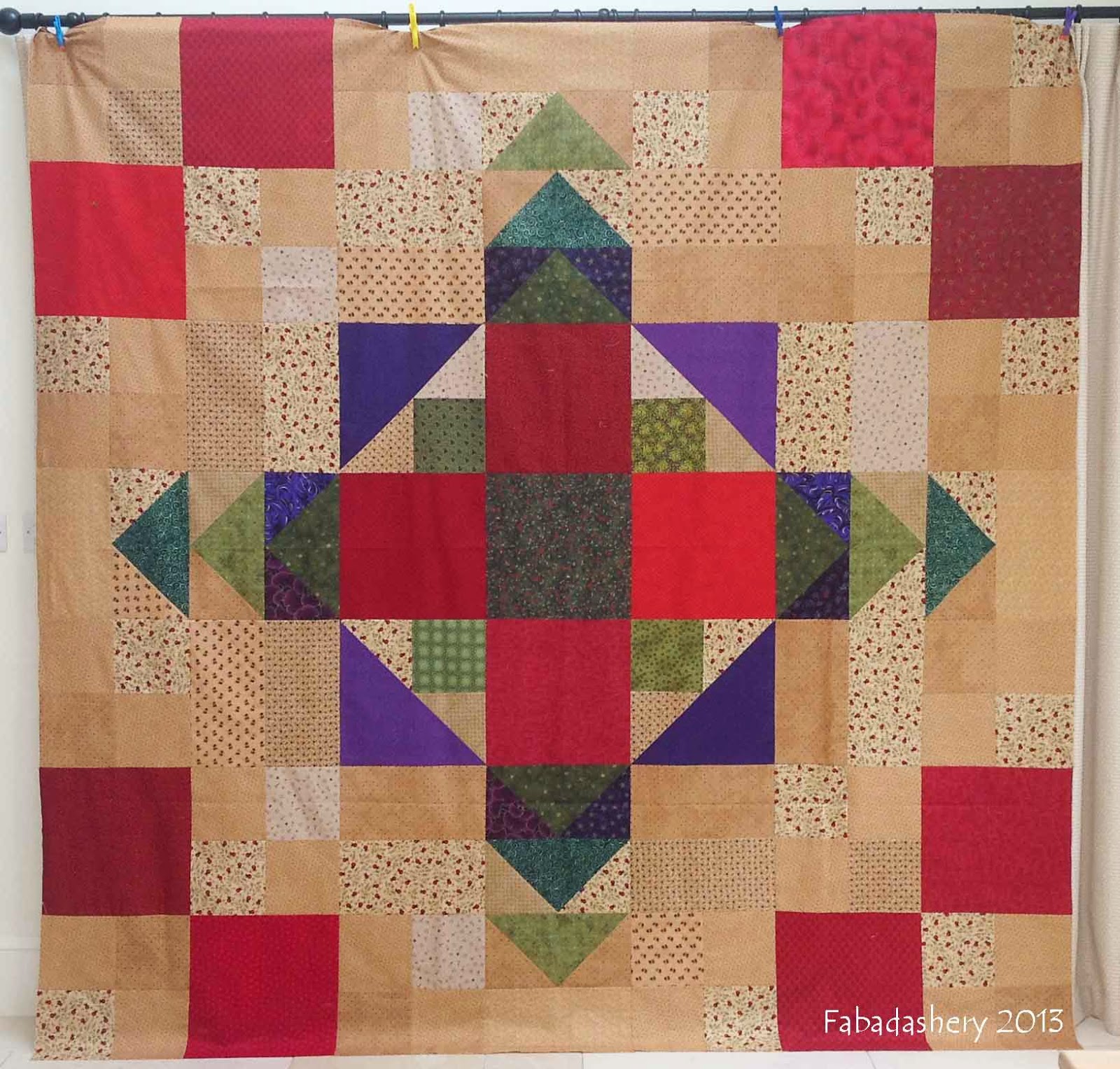 Fabadashery Bonnie Hunter's Easy Street Quilt Part 8 Backing