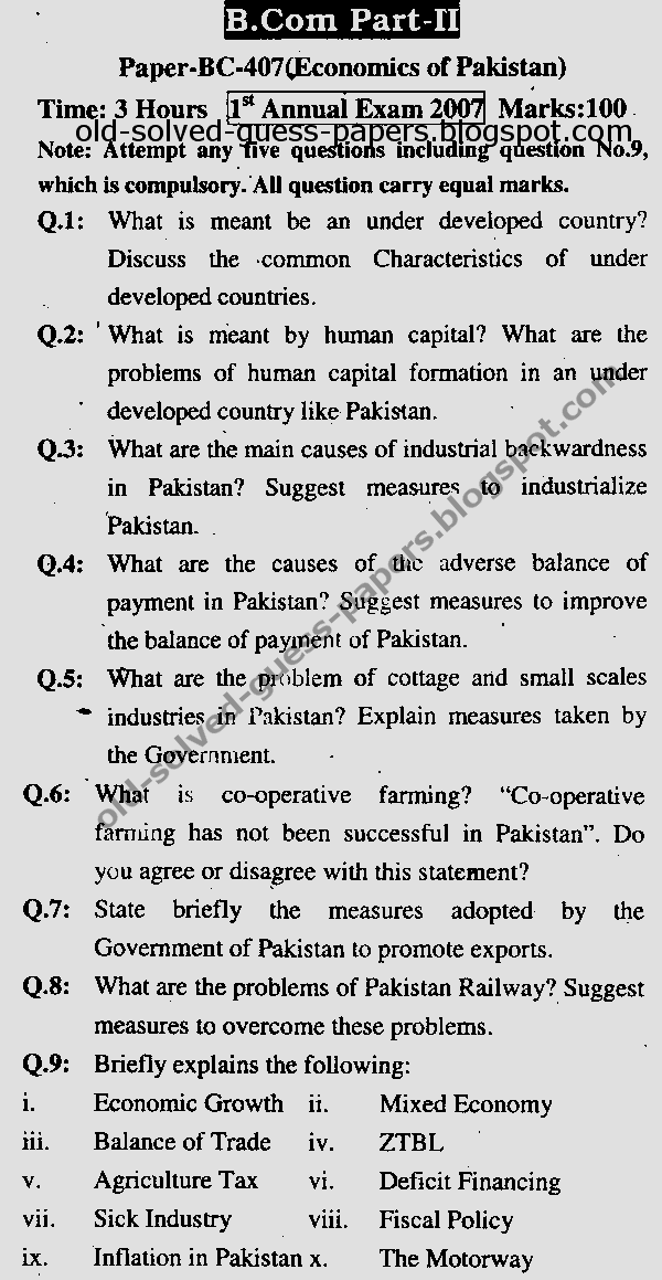 model papers of economics intermediate model papers of economics intermediate