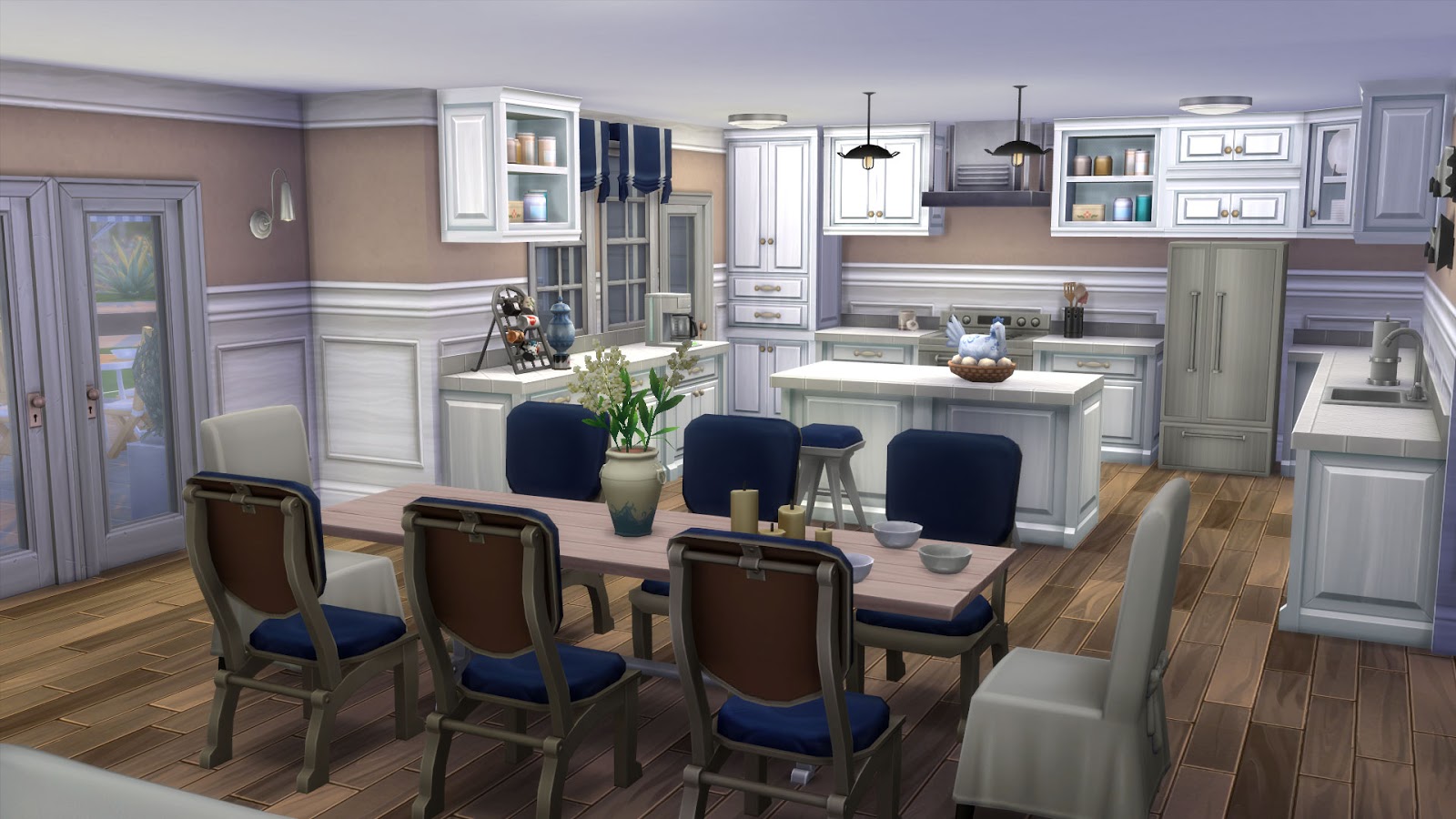 #73604A BeAzSims: Como criar uma cozinha espantosa em The Sims 4 1600x900 px Banco Para Cozinha Americana Ponto Frio #1513 imagens