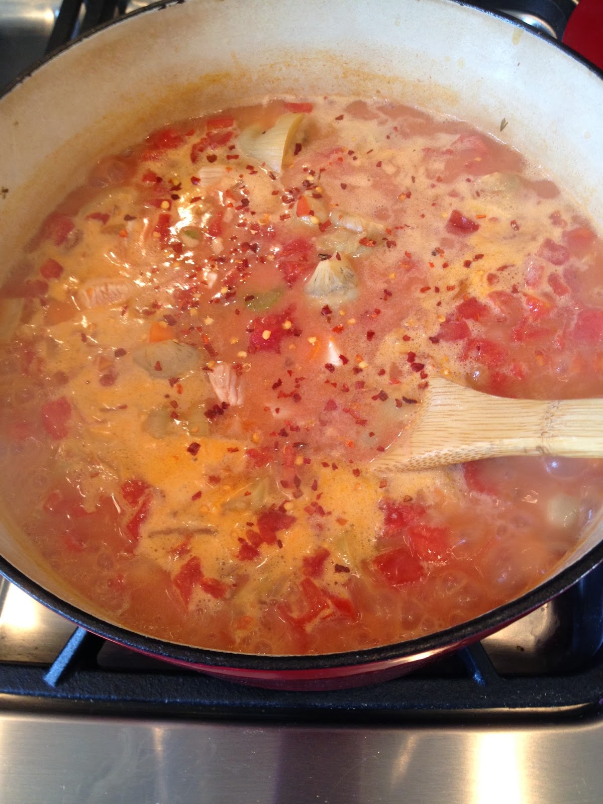 The Norwood Nest Creamy Chicken & Artichoke Tomato Soup