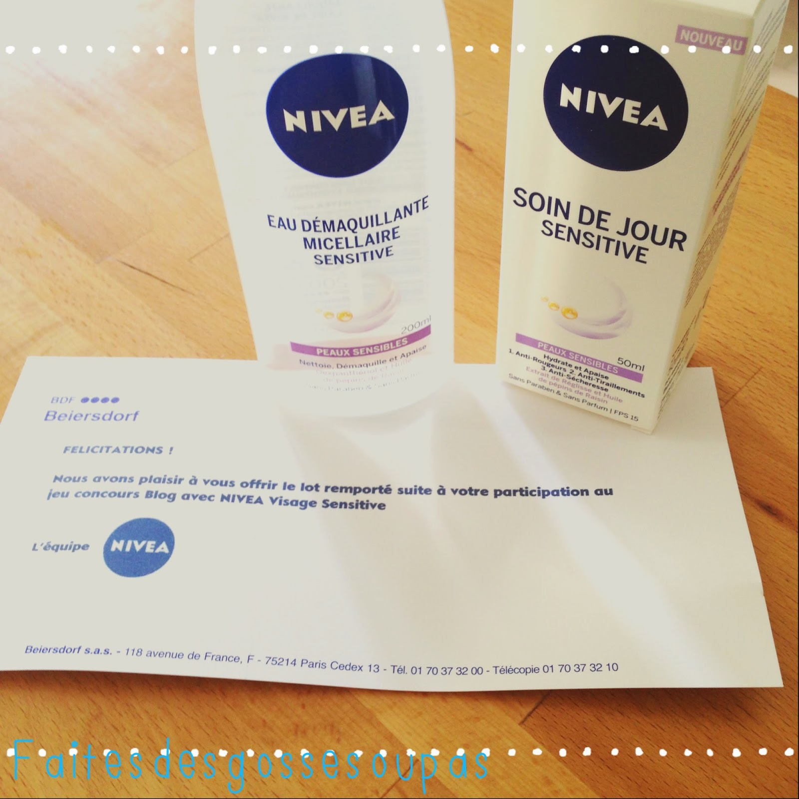 Produits nivéa soin gain jeu concours http://faitesdesgossesoupas.blogspot.fr