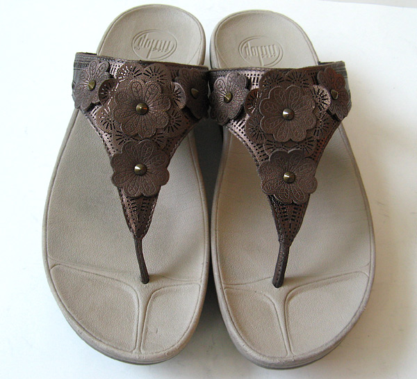 brown leather walking sandals