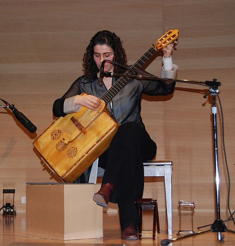 Smaro gregoriadou with pedal guitar