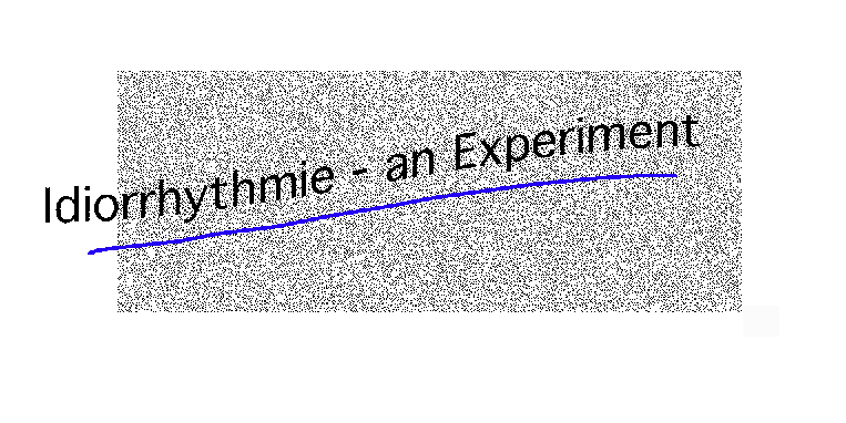 Idiorrhythmie - an Experiment