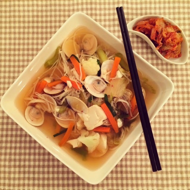 Korean Kimchi Soup with Clams As Life Goes On...