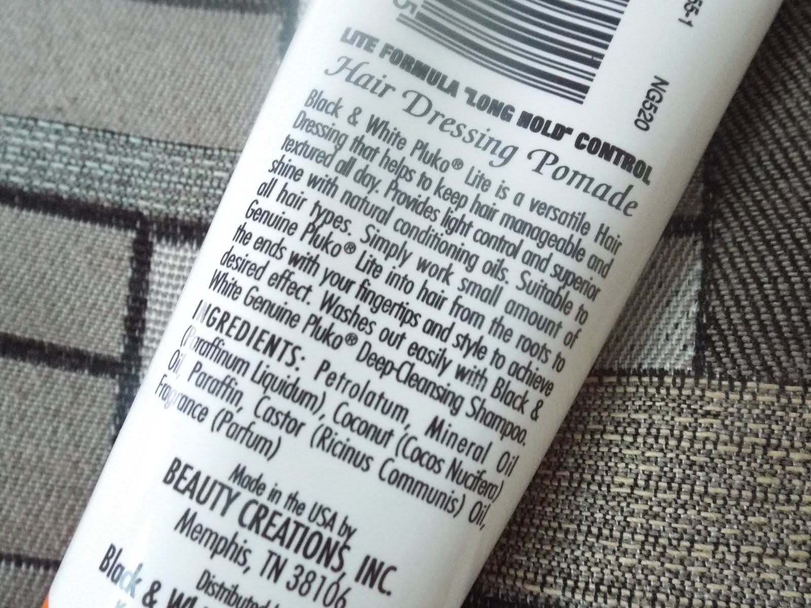 Black White Lite Formula Hairdressing Pomade Review The