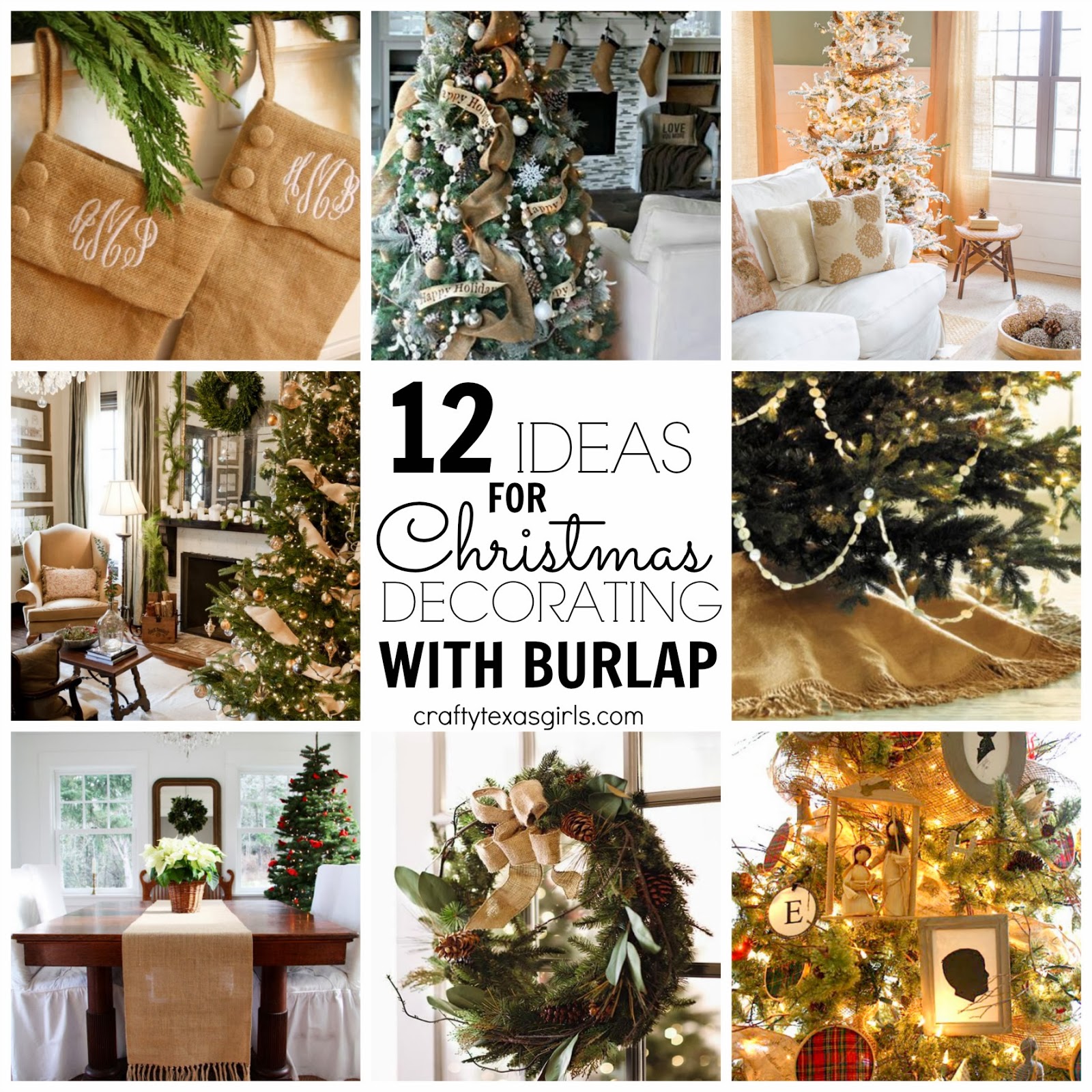 to do all of these! Ideas for using burlap in your Christmas decor ...