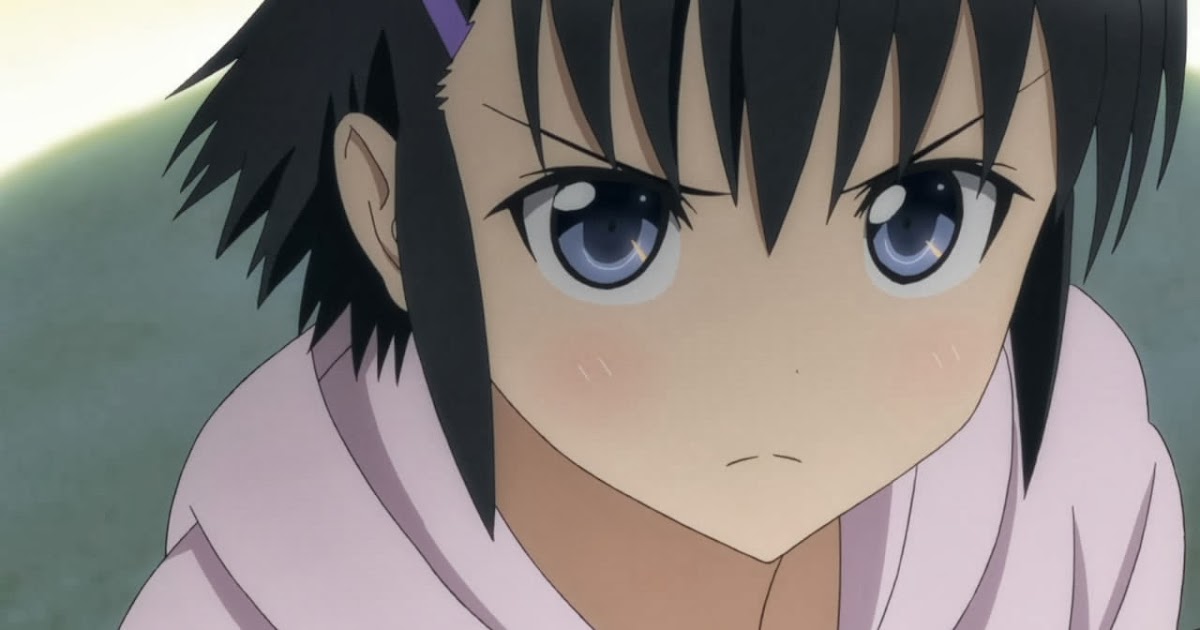 Anime girl serious face