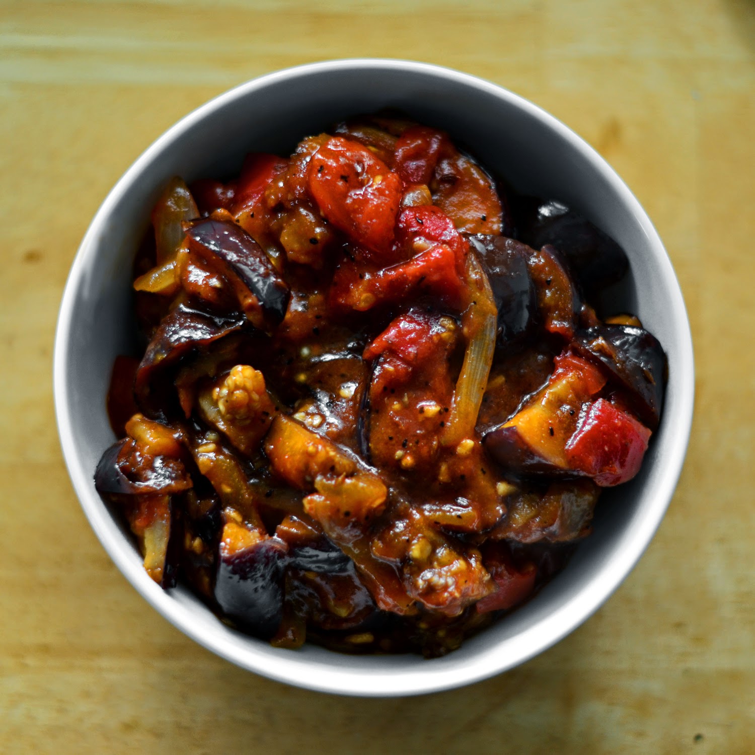 Taste of Sri Lanka's Eggplant Moju the hardcore herbivore.