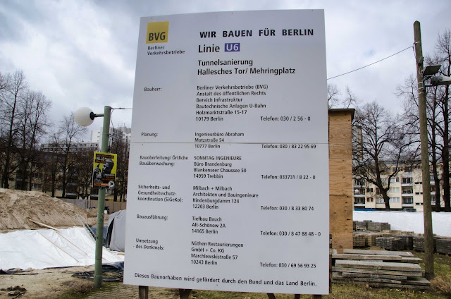 Baustelle, Tunnelsanierung U6, BVG, Mehringplatz, 10969 Berlin, 11.03.2015