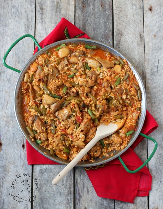 Tradycyjna Paella valenciana Chilli, Czosnek i Oliwa blog kulinarny