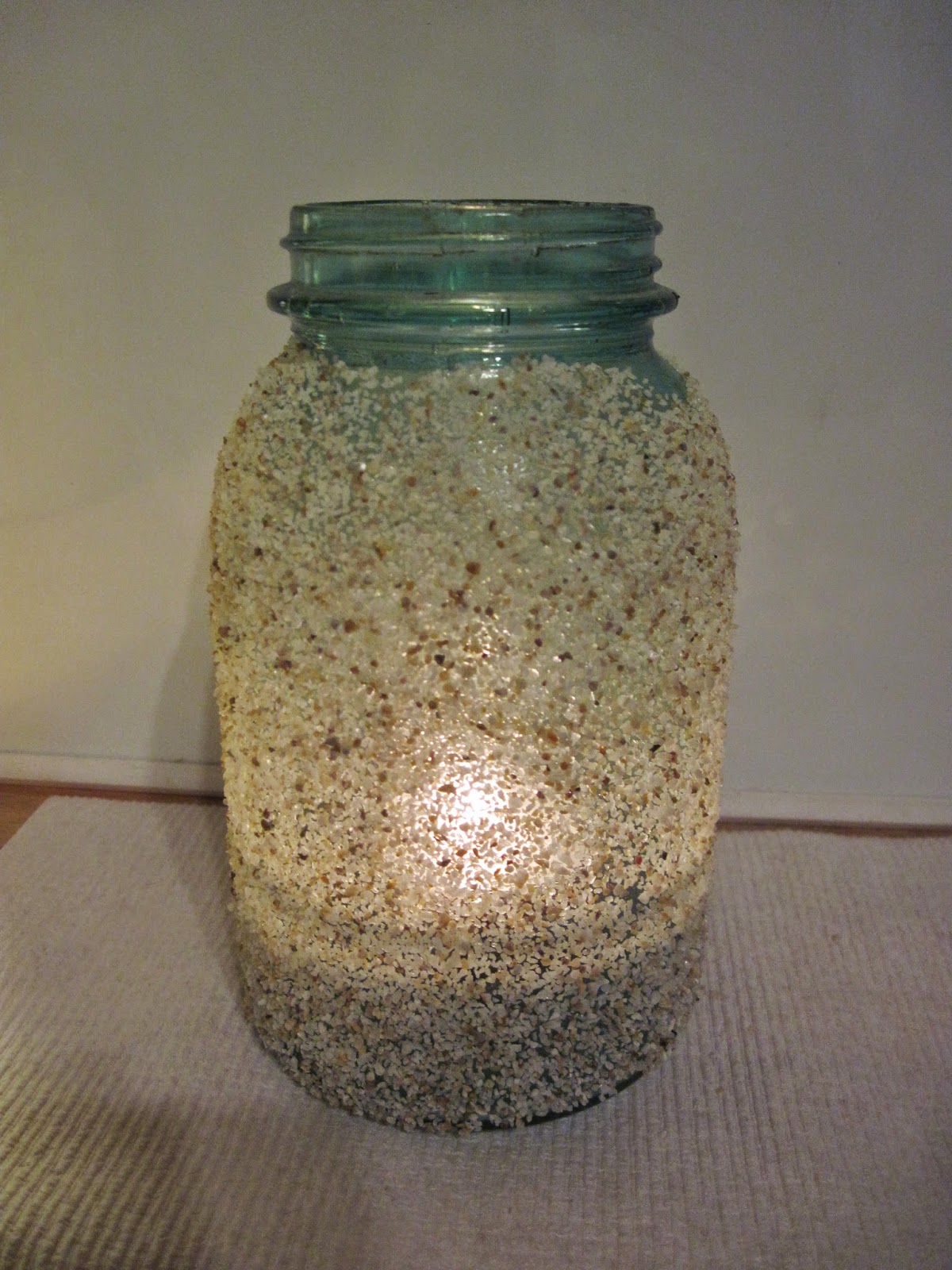 beyondbaffled... Sand Covered Mason Jars