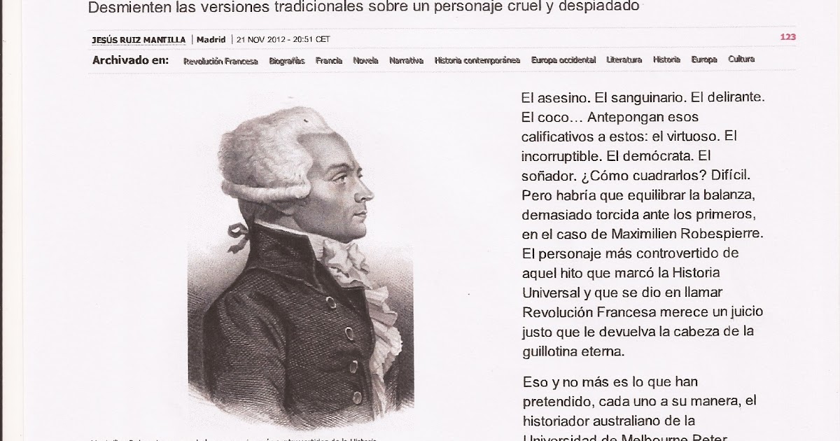 Doble D Vigencia de los personajes de la Revolución Francesa