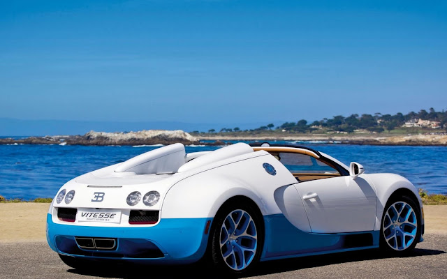 Bugatti Veyron Grand Sport Vitesse Blanco y Azul