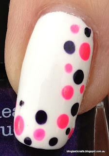 Picture Polish Hot Lips and Aphrodisiac dotting manicure