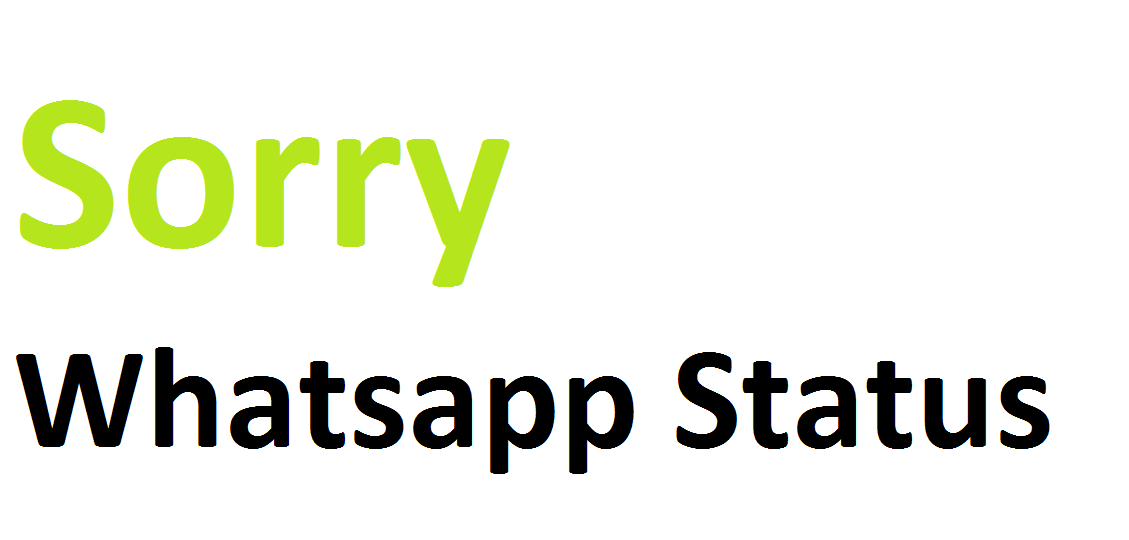 Sorry Whatsapp Status Whatsapp Status