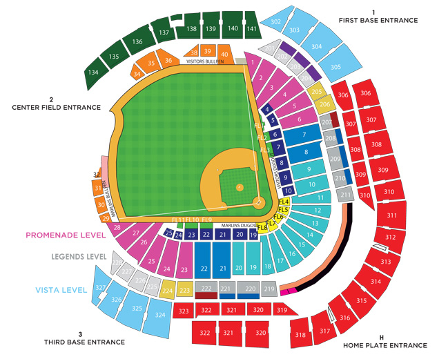 Marlins Seating Chart 3d