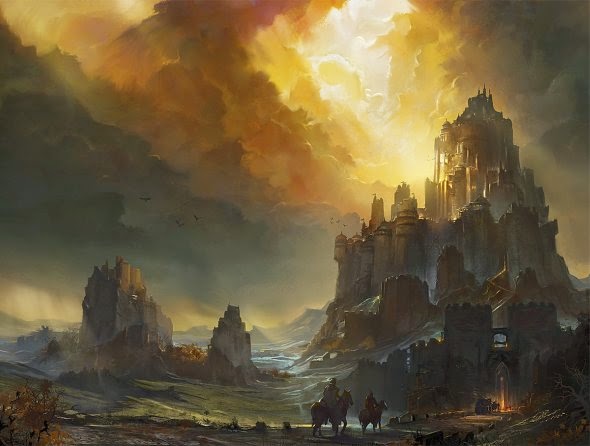 Cenários e paisagens de fantasia nas ilustrações de Flavio Bolla Flavio Bolla deviantart ilustrações fantasia cenários paisagens