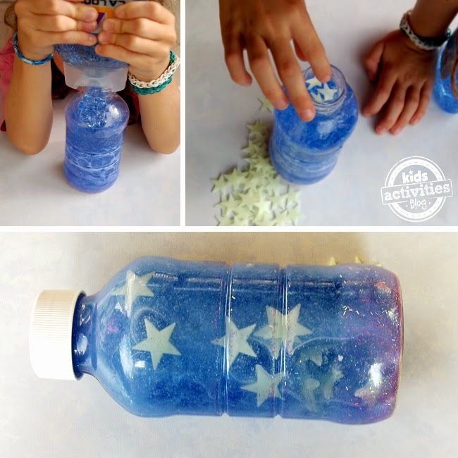 Glowing Sensory Bottle for Bedtime Handy DIY