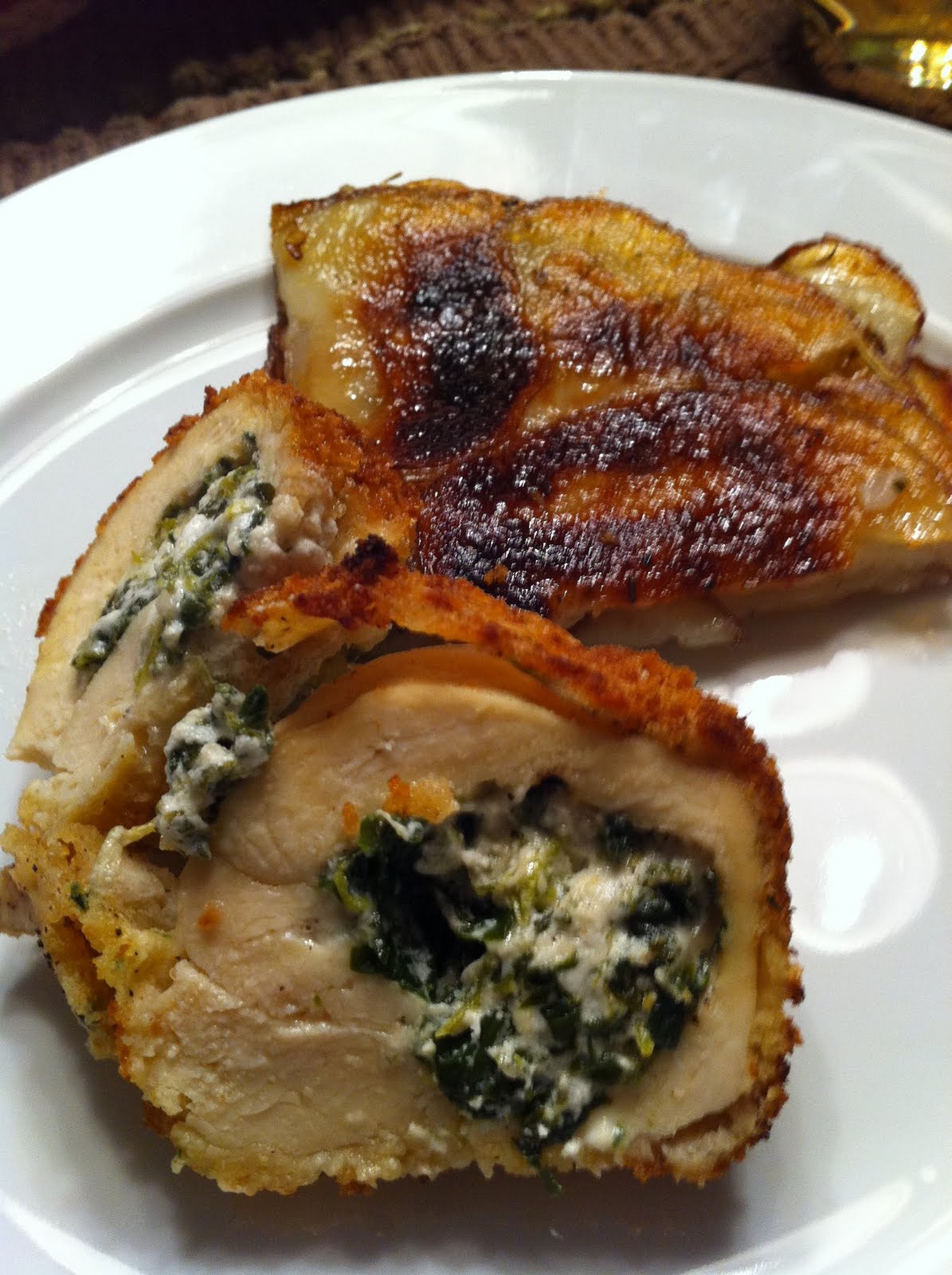 Mae's Kitchen Stuffed Chicken with Potato Galette