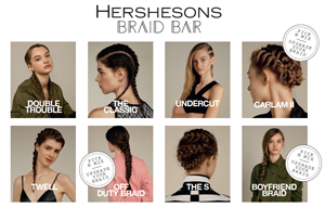Hershesons launches Pop-Up Braid Bars at Topshop