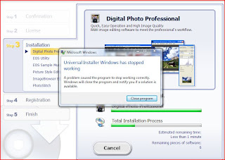 Canon Digital Photo Professional Error - Universal Installer Windows Stopped Working Canon Digital Photo Professional Error - Universal Installer Windows Stopped Working
