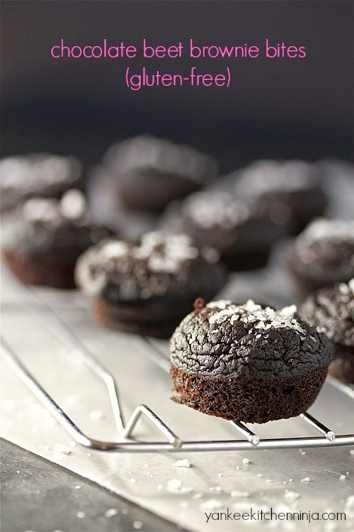 Chocolate beet brownie bites (glutenfree) Yankee Kitchen Ninja