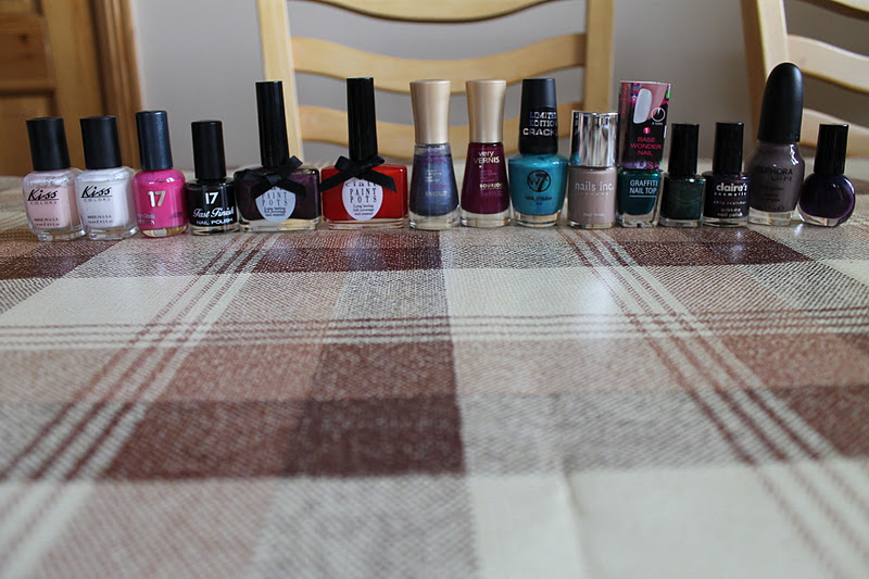 top of the page entitled 'Nail Polish Collection', you will find a list