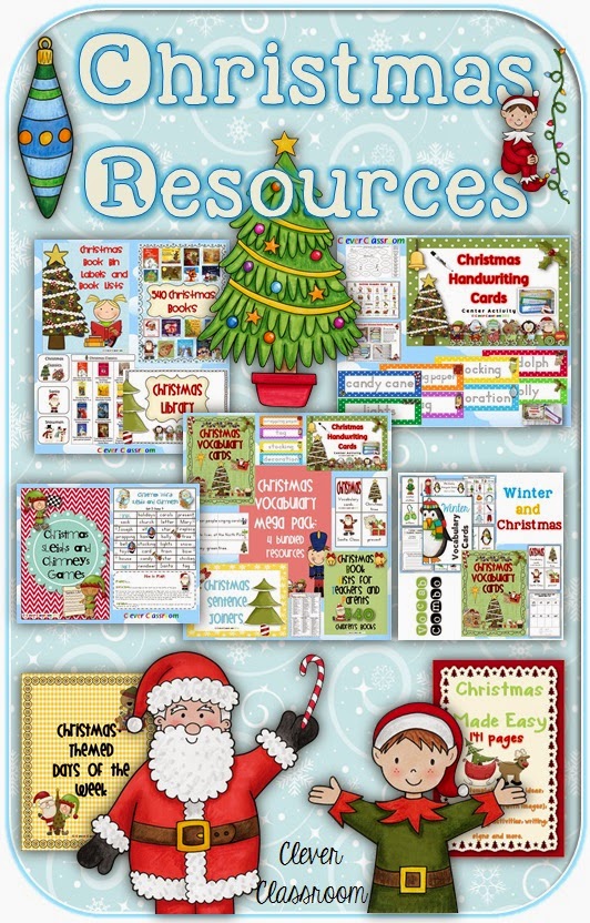 Christmas resources including loads of freebies from Clever Classrrom Christmas resources including loads of freebies from Clever Classrrom