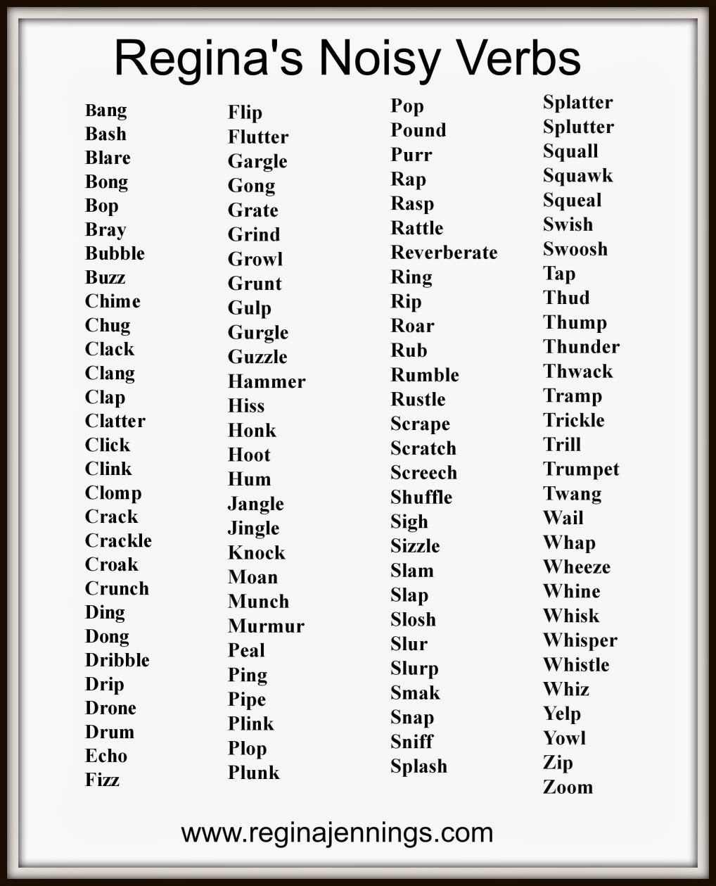 verb list