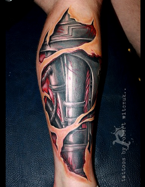home leg tattoos 3d mechanical realistic leg tattoo on leg home leg tattoos 3d mechanical realistic leg tattoo on leg